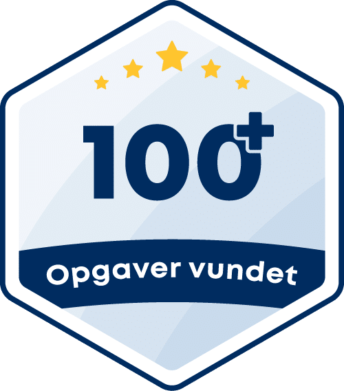 Emblem vundne opgaver 100+