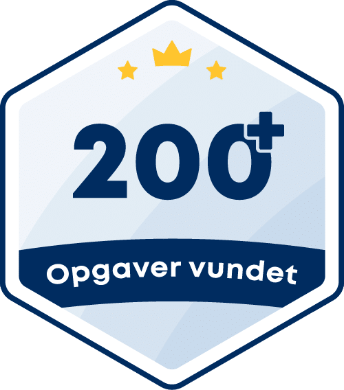 Emblem vundne opgaver 200+