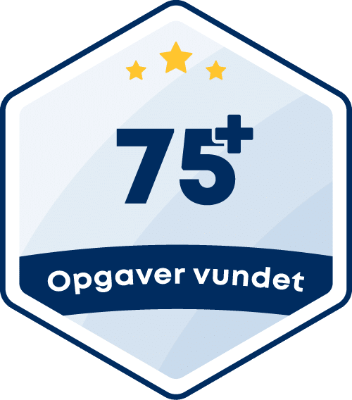 Emblem vundne opgaver 75+